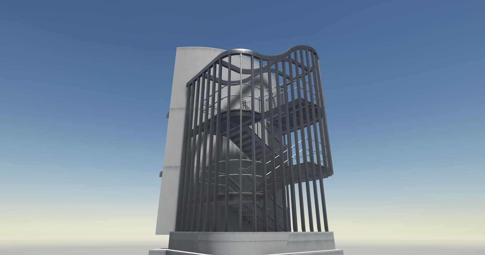 Fabrication drawing reference for steel staircase and gate