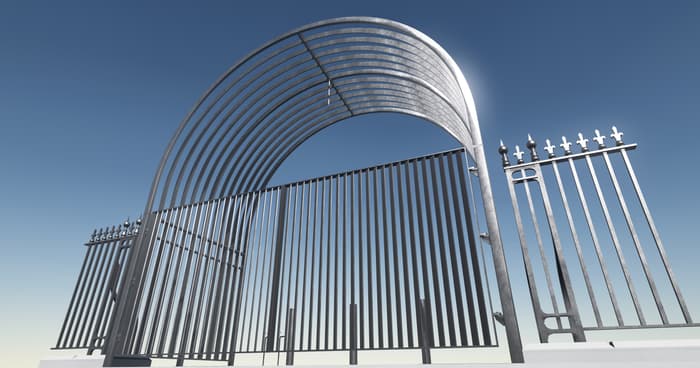 Architectural structural steel gate design