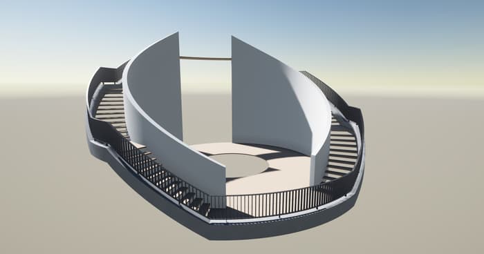 Architectural helical balustrade design