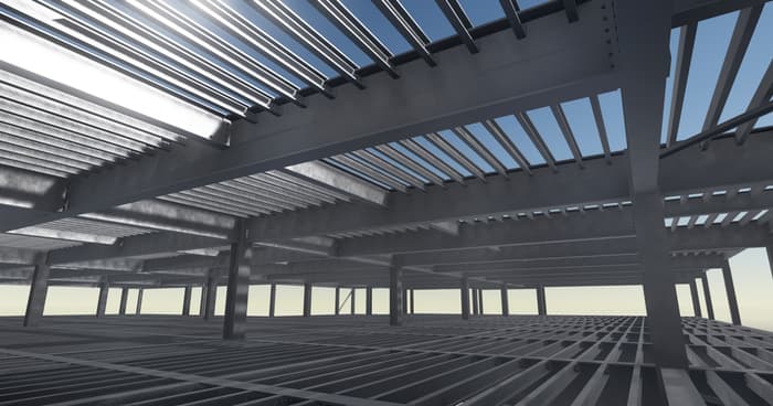 Steel access platform, alternate view